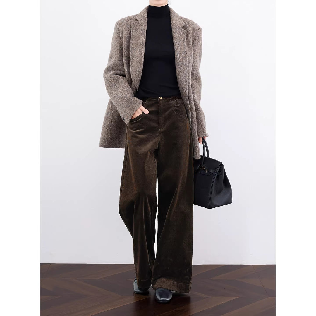 Ladies Elegant and Casual Cord Blazer Mune Fashion
