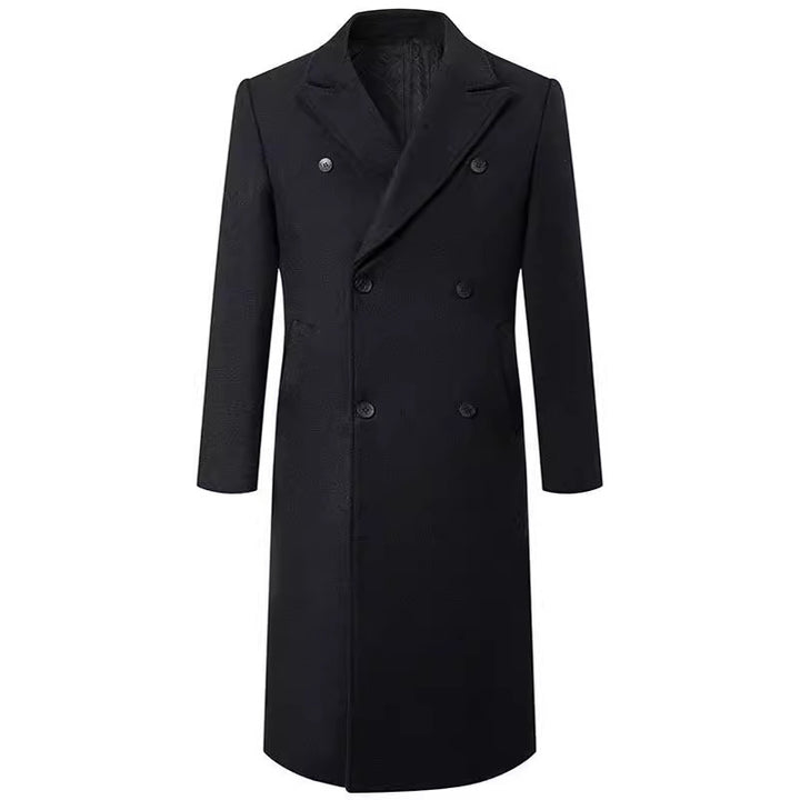 Men's Double-Breasted City Coat made of Wool Blend with Tailored Silhouette Mune Fashion