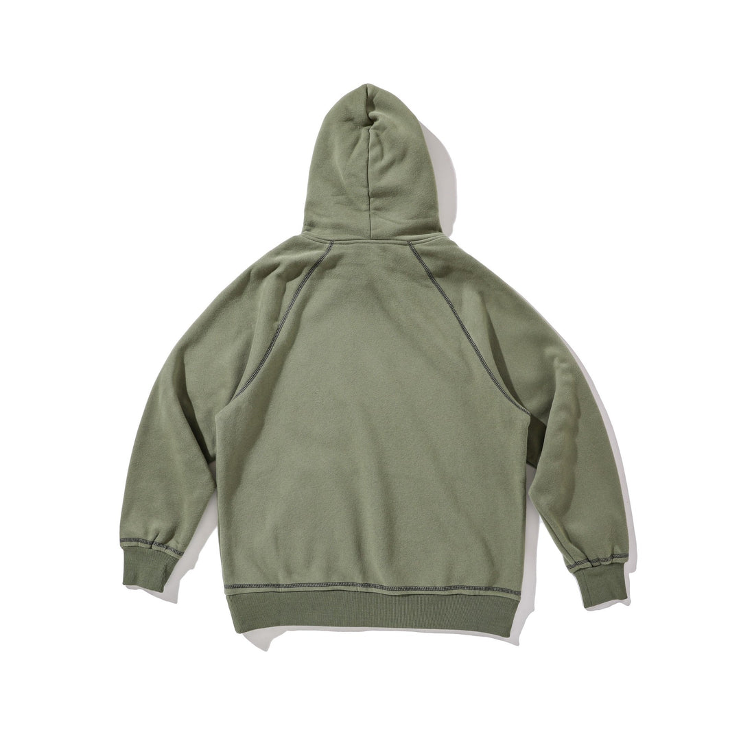 Unisex Oversize Hoodie with Raglan Seams, Kangaroo Pocket and Vintage Print Mune Fashion