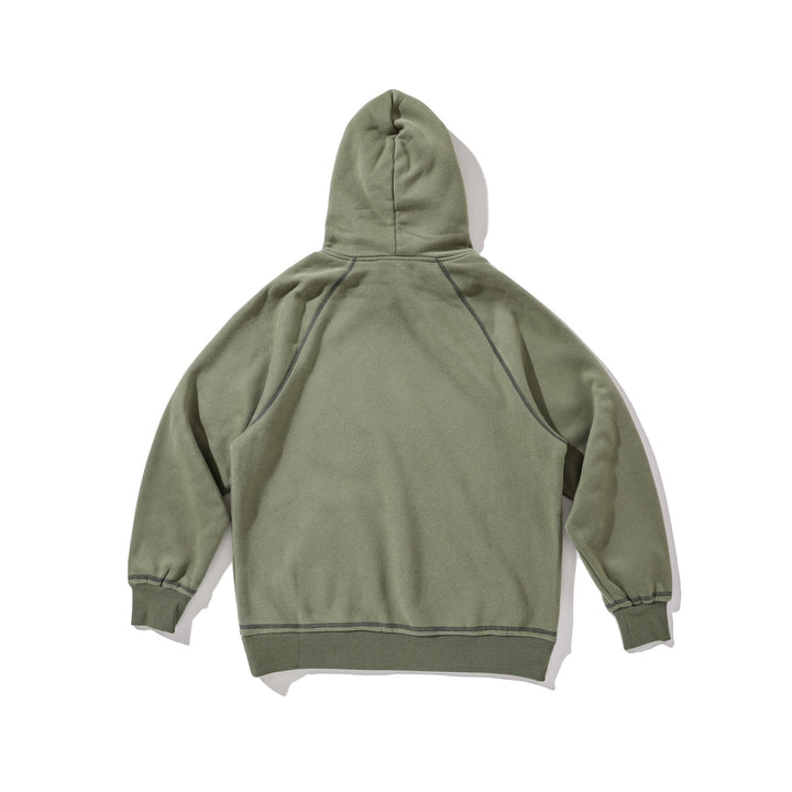 Unisex Oversize Hoodie with Raglan Seams, Kangaroo Pocket and Vintage Print Mune Fashion