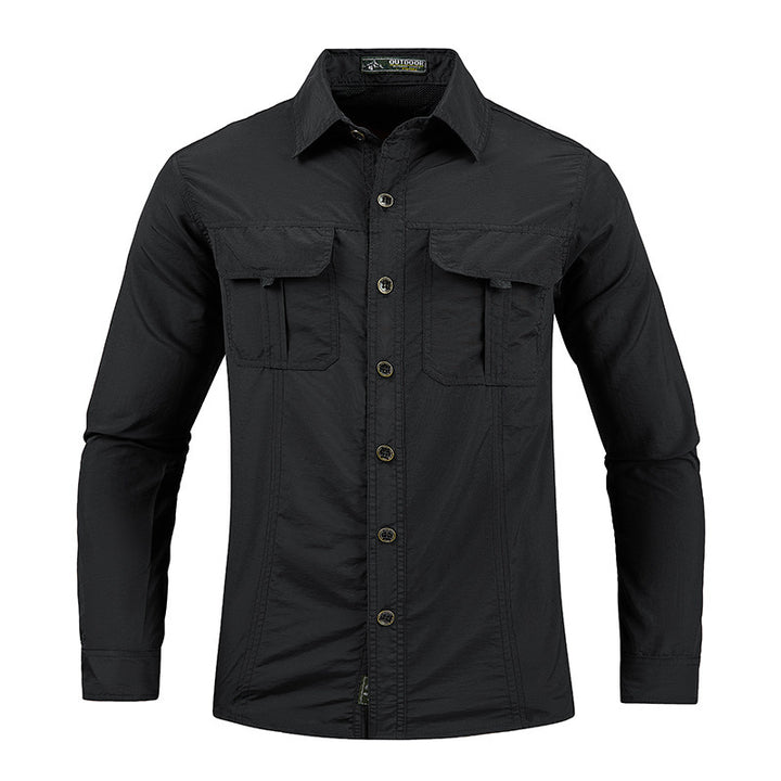 Men's functional shirt with practical chest pockets Mune Fashion