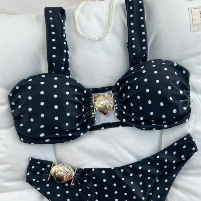 Women's bandeau bikini set with shell detail Mune Fashion