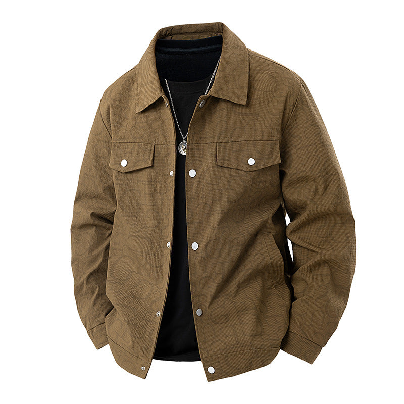 Men's Embossed Overshirt Jacket Mune Fashion