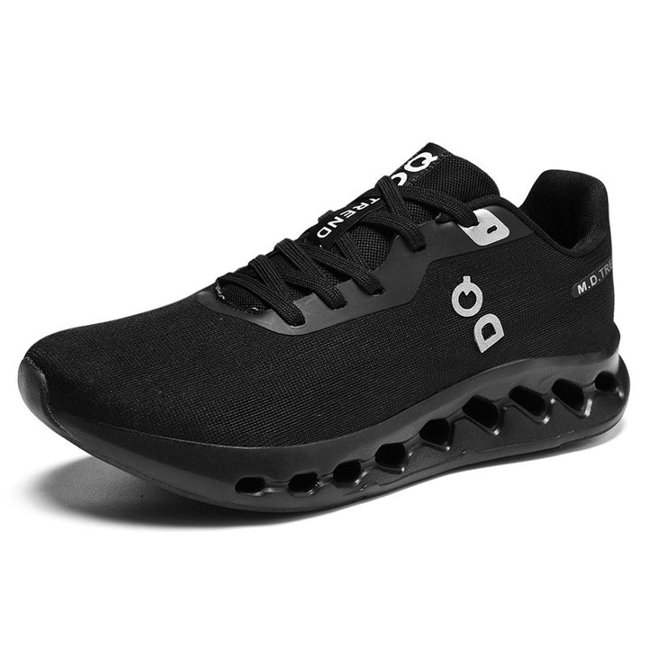Men's trail-inspired comfort sneaker with ventilated hollow chamber cushioning and seamless knit upper Mune Fashion