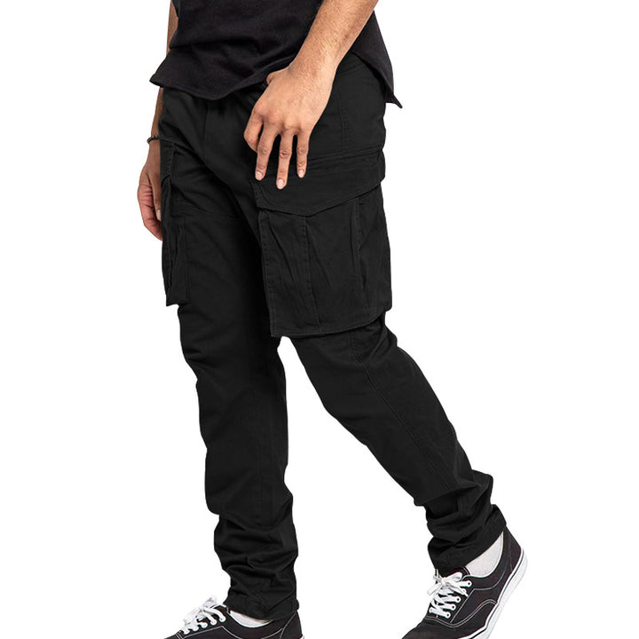 Men's utilitarian cargo pants with extra large flap pockets, tapered leg and reinforced seams Mune Fashion