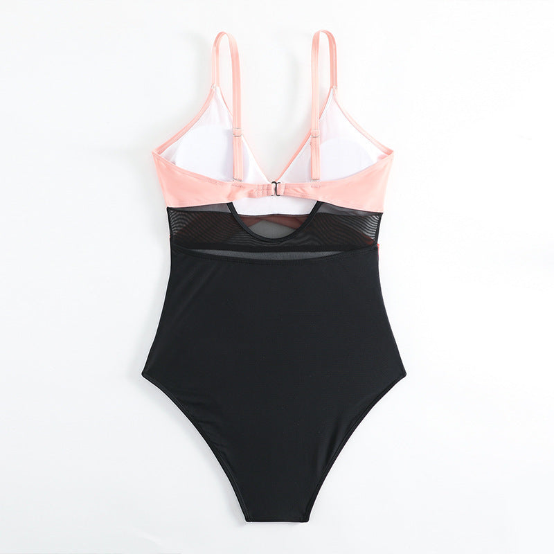 Women's One-Piece Swimsuit with Crossed Design Mune Fashion