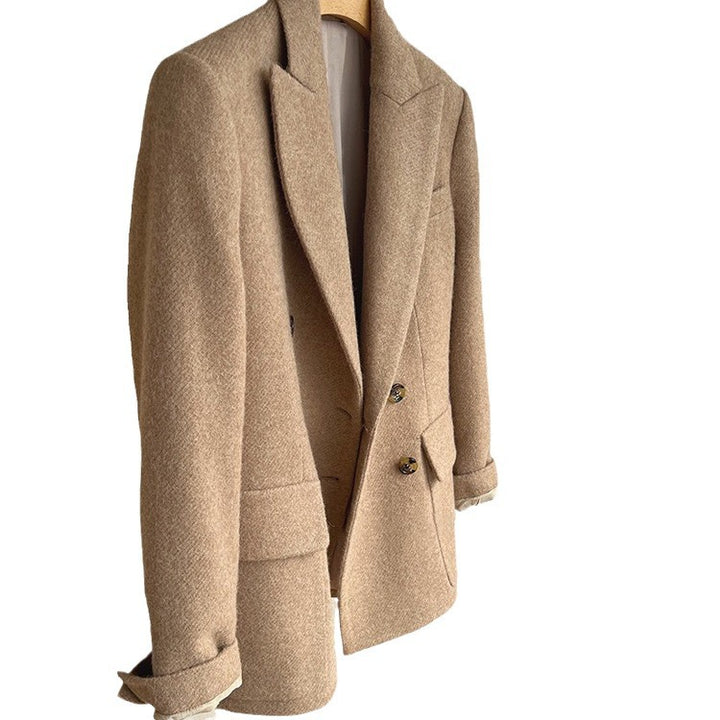 Women's Fashionable Wool Blazer with Elegant Cut Mune Fashion