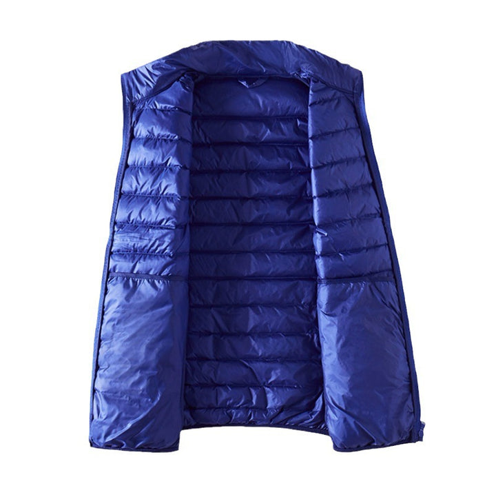 Men's nan ultra-light quilted puffer vest with stand-up collar and full-length zipper Mune Fashion