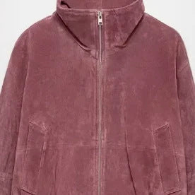 Women’s short-cut boxy blouson with high stand-up collar and dropped shoulders Mune Fashion