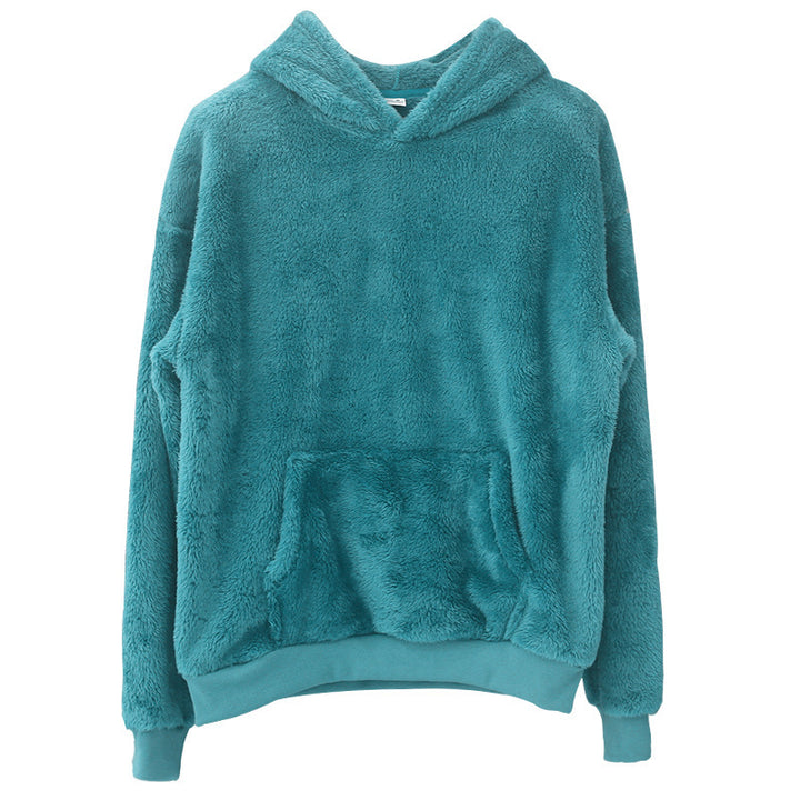 Unisex nan cozy hoodie made of teddy plush with kangaroo pocket Mune Fashion