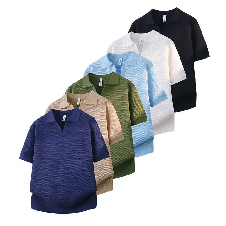 Women's Stylish Knit Top with Half-Pipe Collar Mune Fashion
