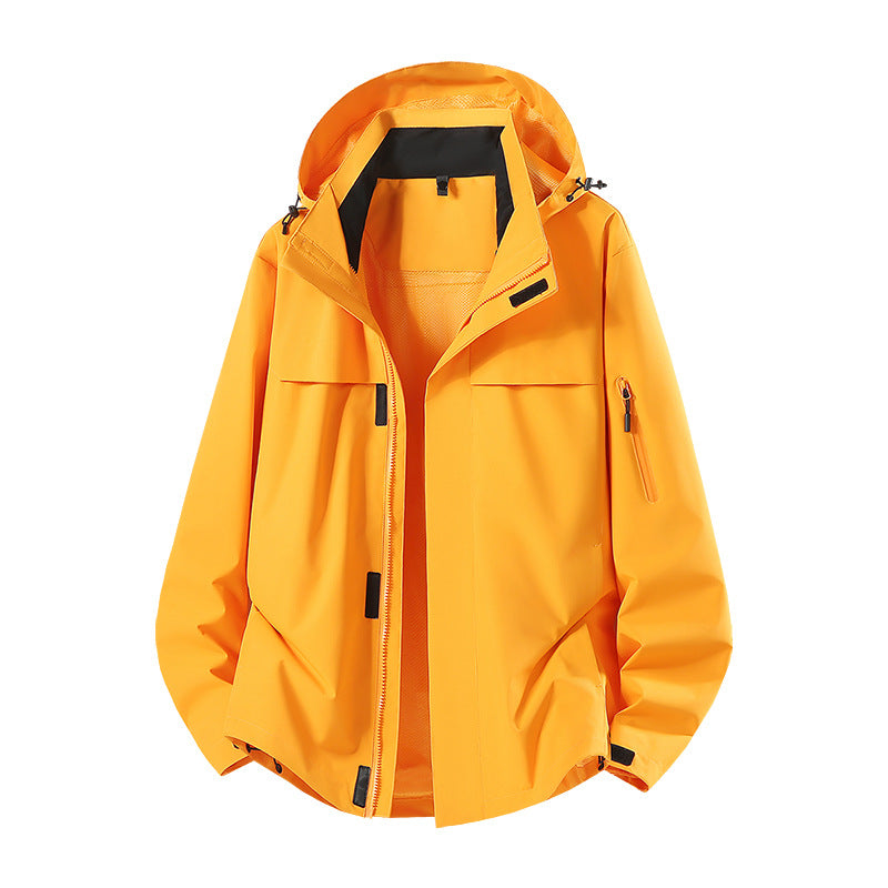 Men's Lightweight Water-Repellent Hooded Softshell Transitional Jacket with Mesh Lining & Utility Pockets Mune Fashion