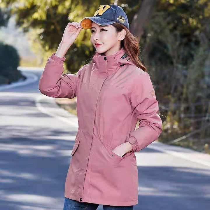 Women's lightweight water-repellent parka with hood and functional pockets Mune Fashion