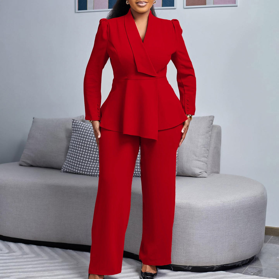Ladies Elegant Blazer-Pants Set Mune