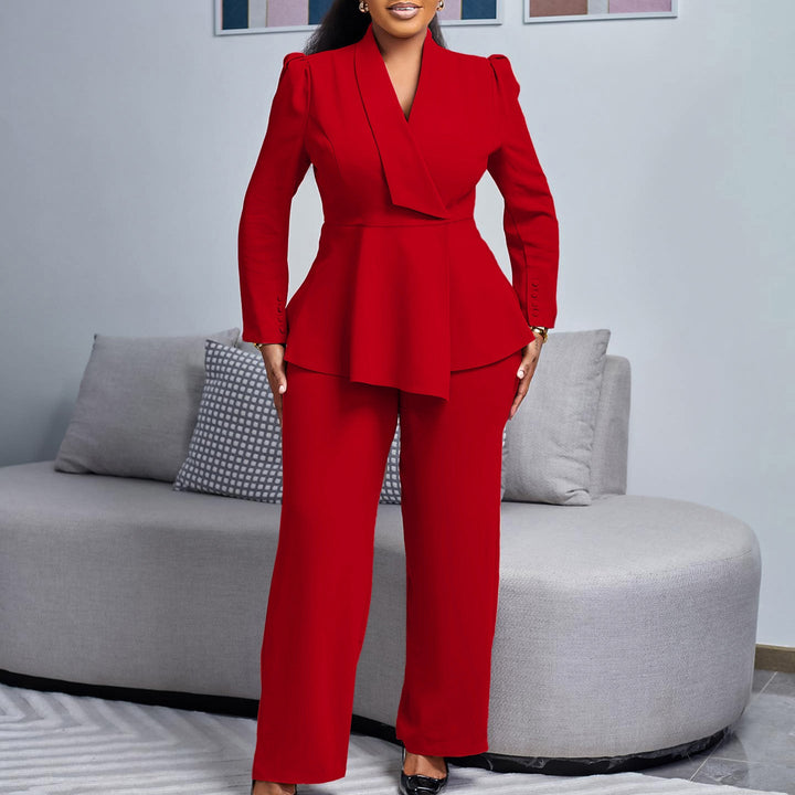 Ladies Elegant Blazer-Pants Set Mune