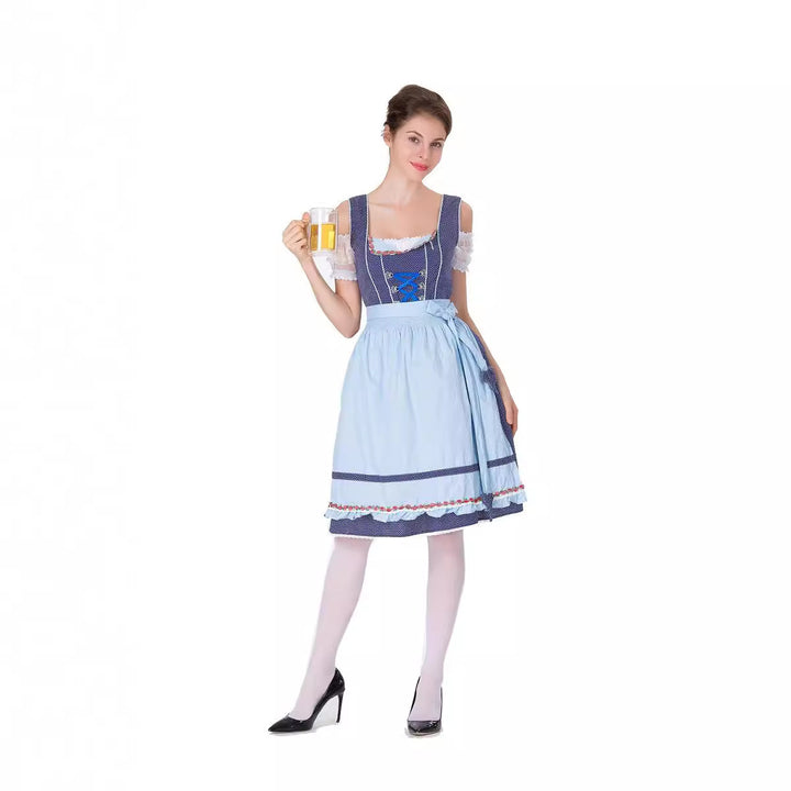 Ladies traditional Oktoberfest dirndl dress with apron Mune Fashion
