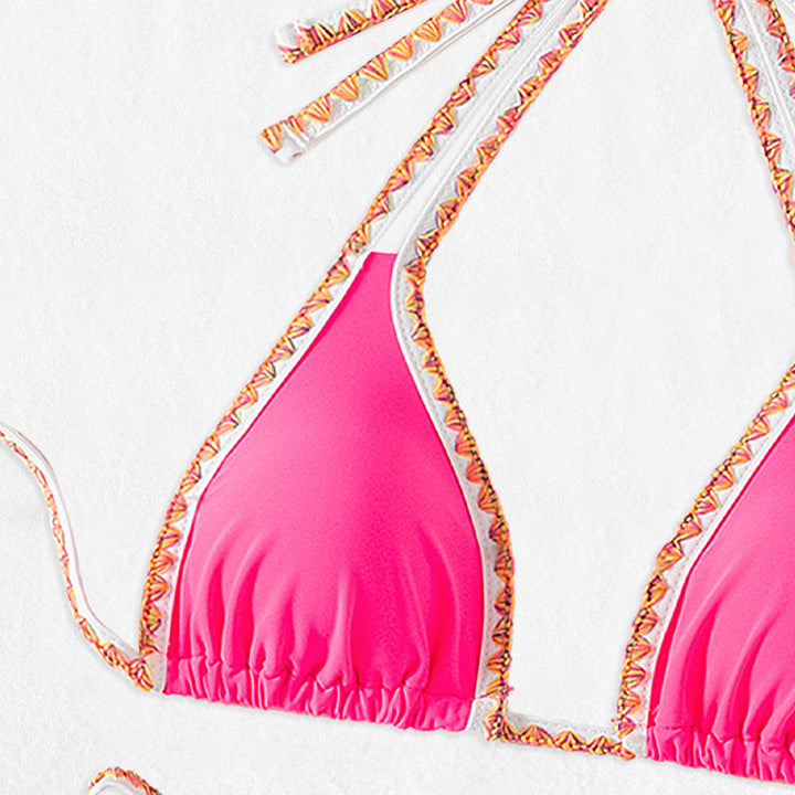 Women Triangle Bikini with decorative straps Mune Fashion
