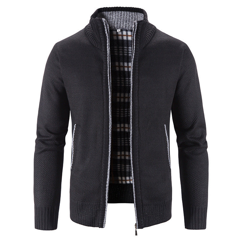 Men's Cardigan with Innovative Heat-Insulating Inner Lining Mune