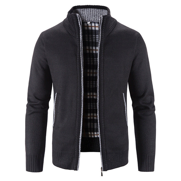 Men's Cardigan with Innovative Heat-Insulating Inner Lining Mune