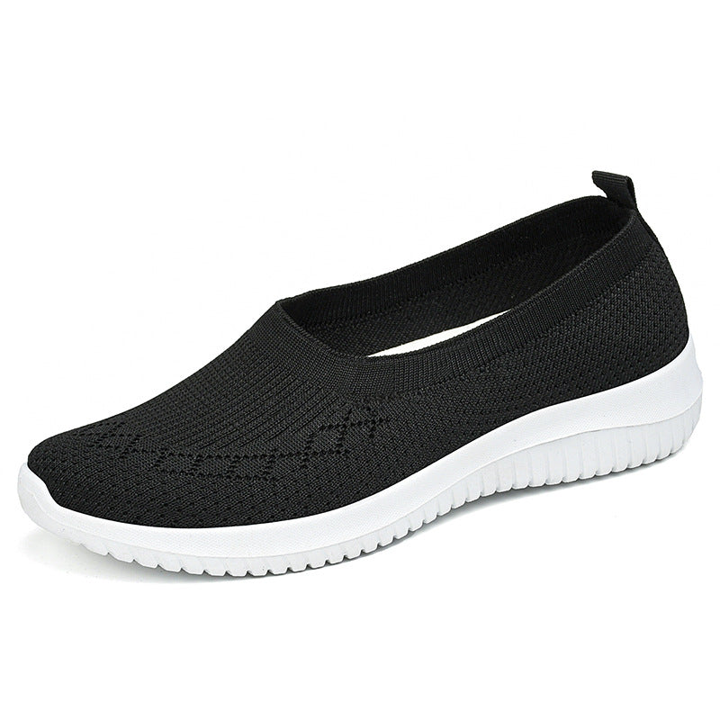 Women's seamless knit ballerina slip with sock-like shaft, elastic entry and cushioned lightweight sole Mune Fashion