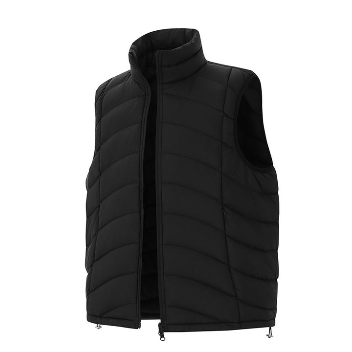 Unisex ultralight down look quilted vest with two-way zipper and stand-up collar Mune Fashion