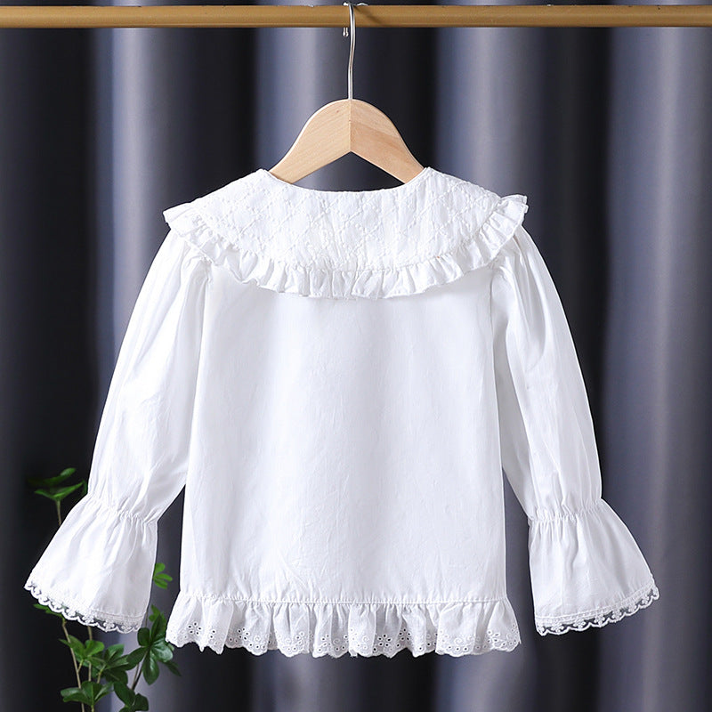 Women's blouse with nostalgic collar and ruffle details Mune Fashion