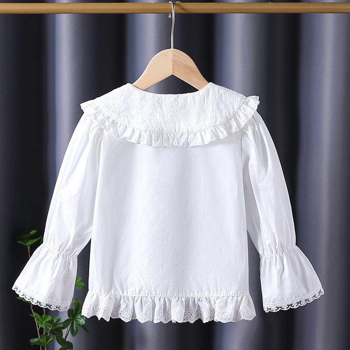 Women's blouse with nostalgic collar and ruffle details Mune Fashion