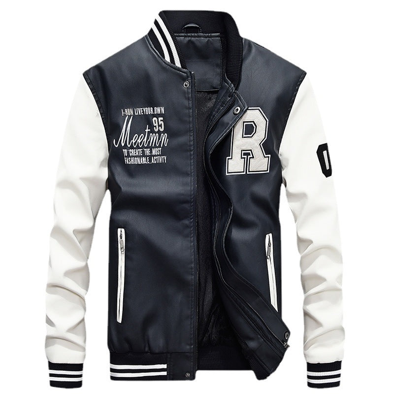 Men's Stylish Bomber Jacket with Minimalist Graphics Mune Fashion