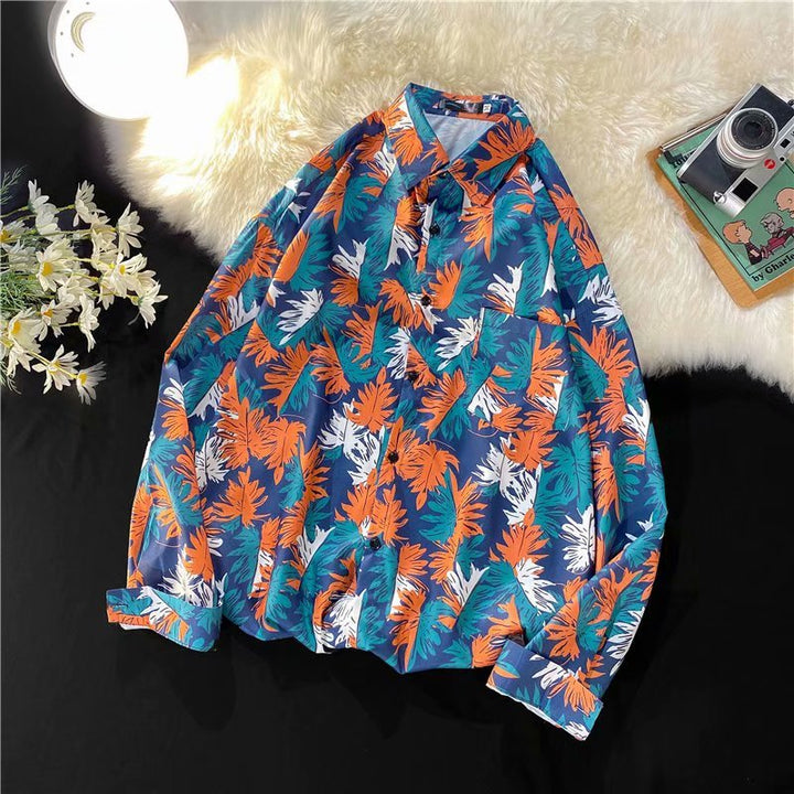 Women Casual Blouse Top with Floral Print Mune Fashion