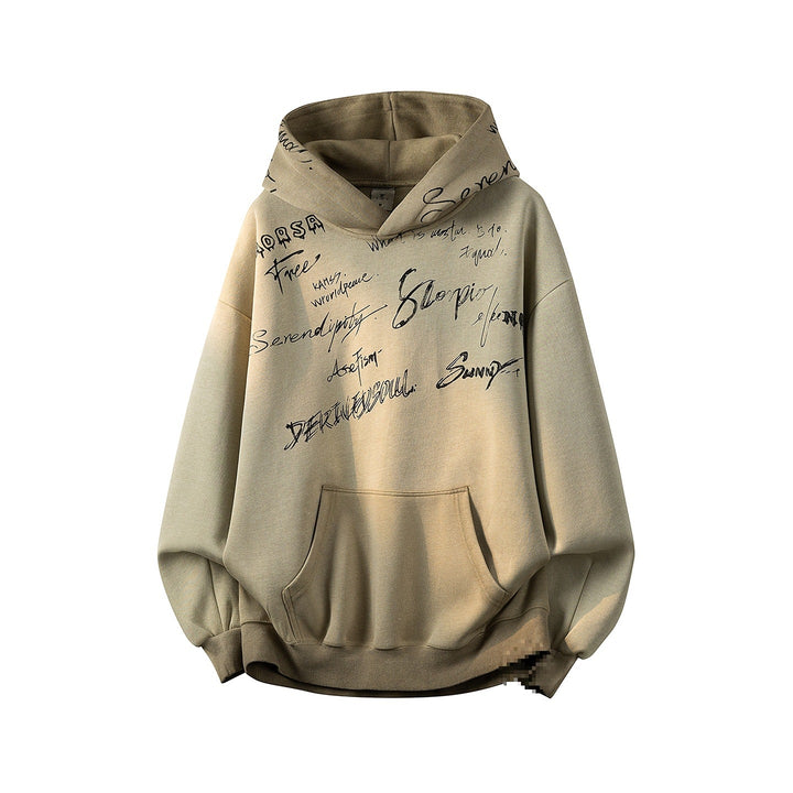 Unisex Oversize Hoodie with handwritten graphic print, kangaroo pocket & ribbed hem Mune Fashion
