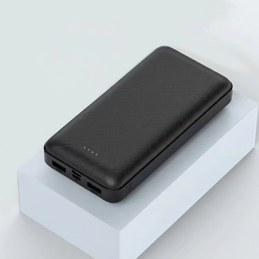 Unisex nan compact power bank with dual USB and USB-C charging port as well as LED charging display Mune Fashion
