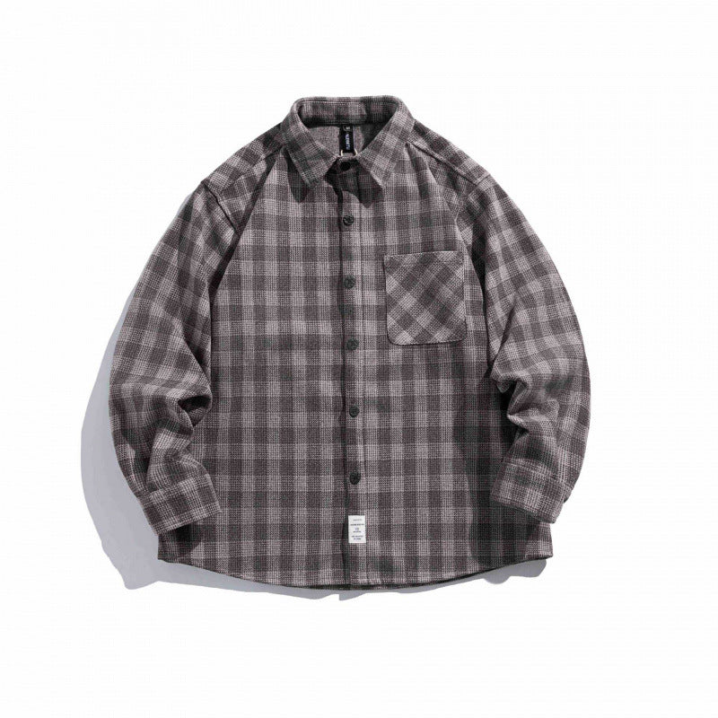 Unisex Boxy Checkered Overshirt made of soft Flannel with patch breast pocket Mune Fashion