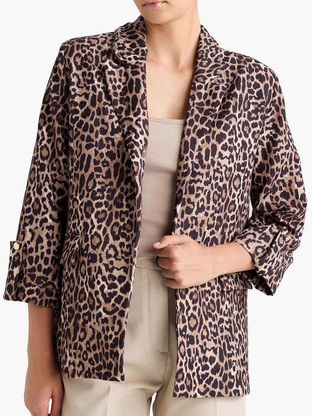 Women's Stylish Leopard Print Blazer