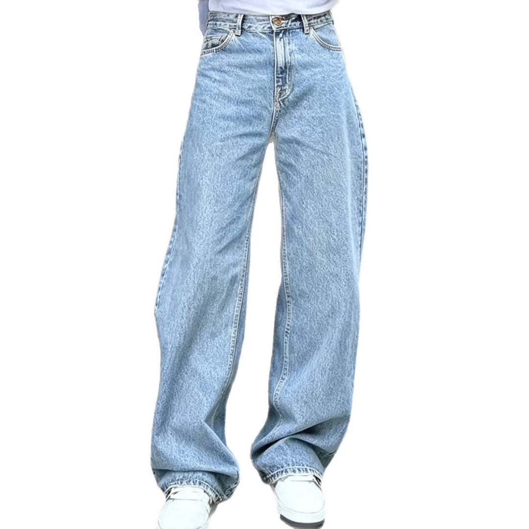 Women Stylish Wide Cut Jeans Mune Fashion