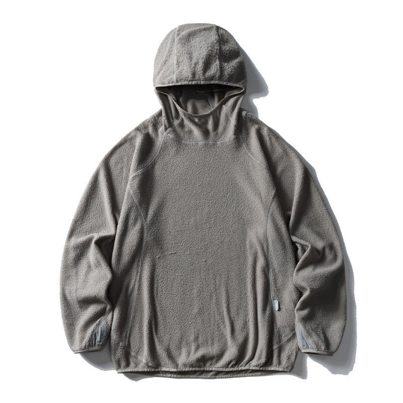 Unisex Oversize Teddy-Fleece Hoodie with hood, elastic hem and raglan sleeves Mune Fashion