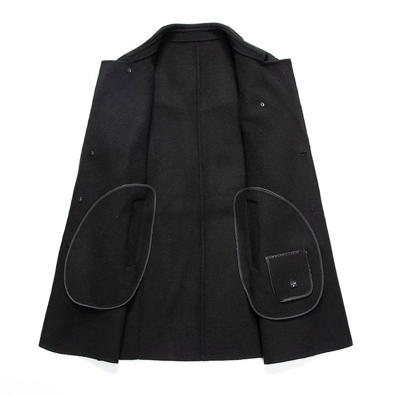 Men's Classic Tailored Wool Blend Coat Drune