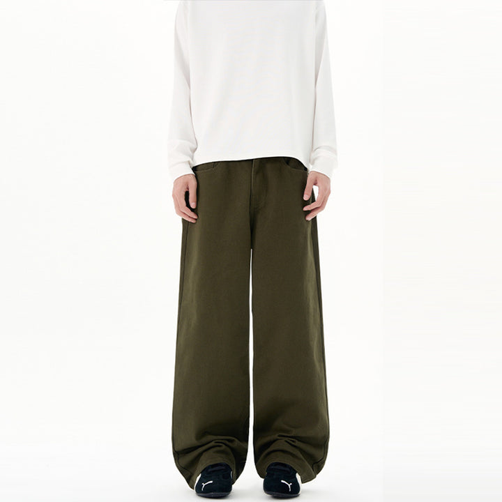 Men's Cotton Denim Marlene Pants with Extra Wide Leg Mune Fashion