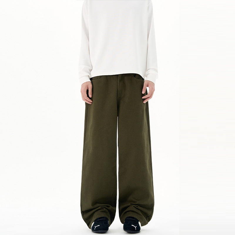 Men's Cotton Denim Marlene Pants with Extra Wide Leg Mune Fashion
