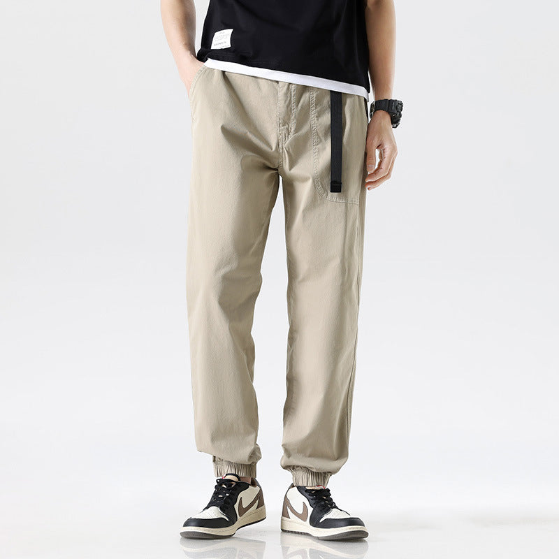 Herren Cargojoggerhose aus Baumwoll-Twill mit Tunnelzugbund und geripptem Knöchelabschluss Mune Fashion