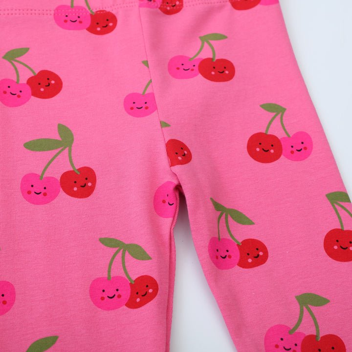 Girls leggings with cheerful cherry pattern Mune Fashion