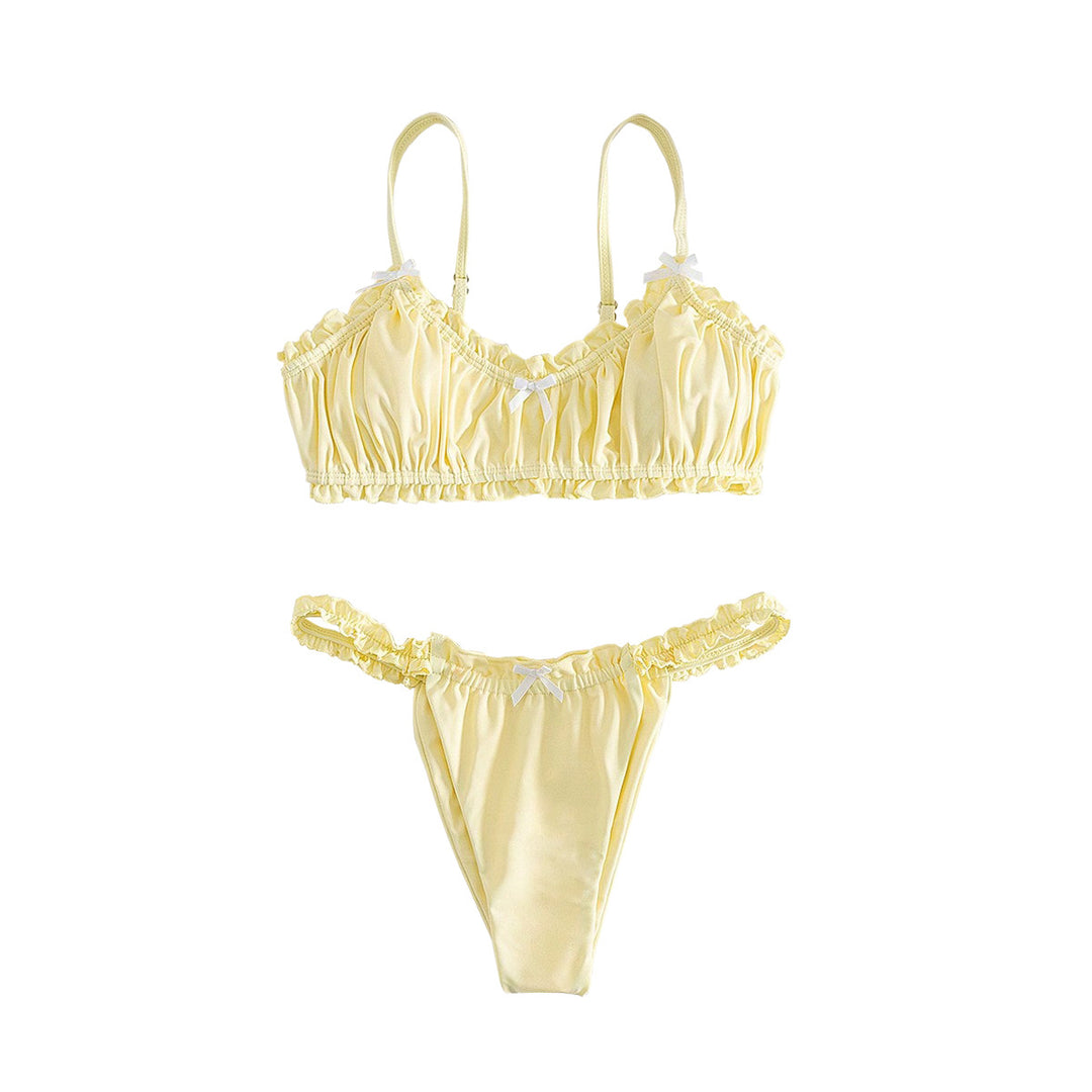 Women's Ruffle Top Bikini with Charming Bow Details Mune Fashion