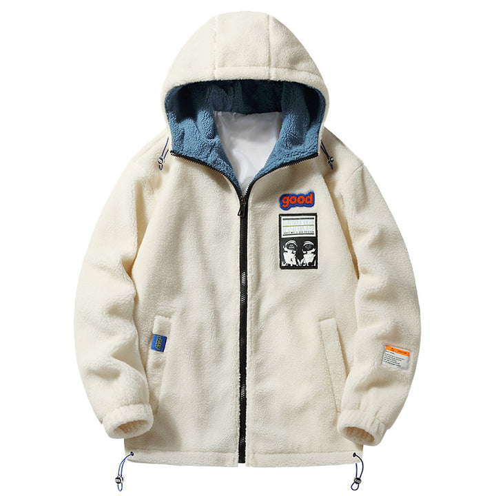 Men's Cozy Fleece Jacket with Hood Mune Fashion
