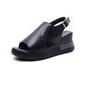 Ladies Modern Platform Sandal with ergonomic memory footbed, adjustable heel strap and non-slip rubber sole Mune Fashion