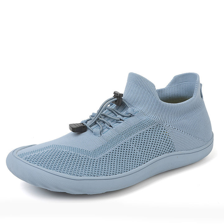 Unisex slim-knit slip-on trainer with toggle lacing and ultra-flexible minimal sole Mune Fashion