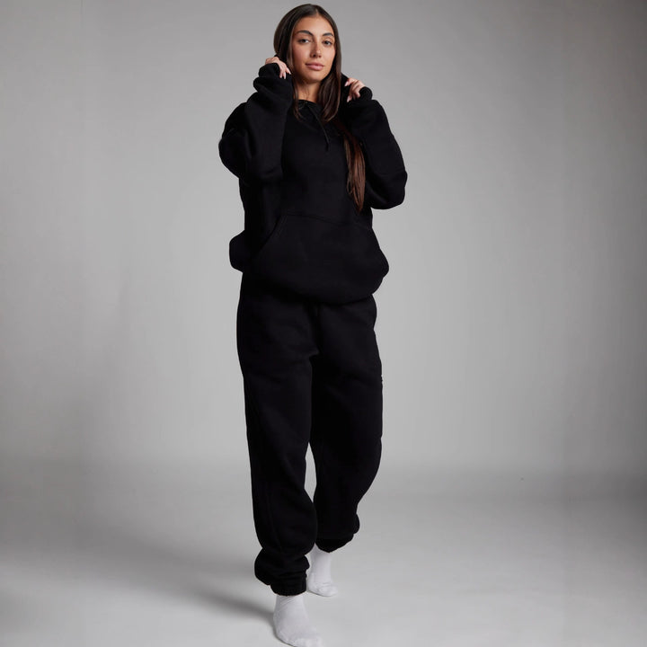 Women’s hoodie sweatshirt with integrated sleep mask and soft fleece lining Mune Fashion