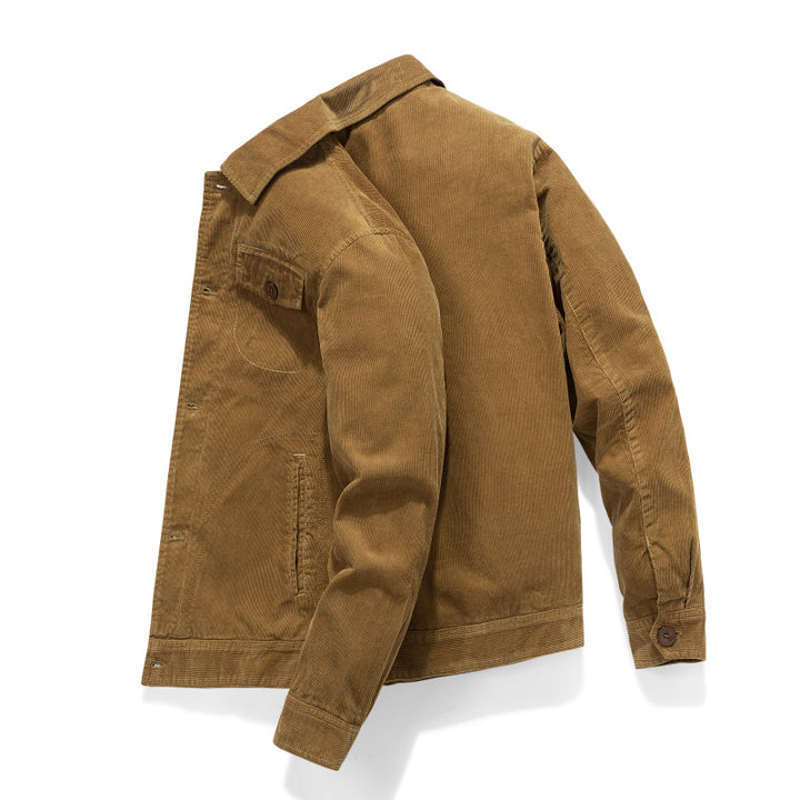 Men's cord jacket in worker style with quilted lining Mune Fashion
