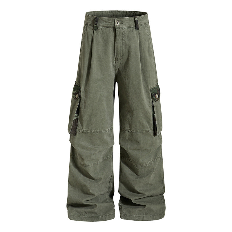 Women's wide cargo pants in utility style with a high waist and generous flap pockets Mune Fashion
