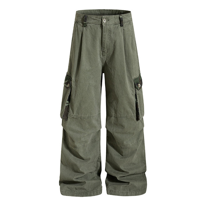Women's wide cargo pants in utility style with a high waist and generous flap pockets Mune Fashion