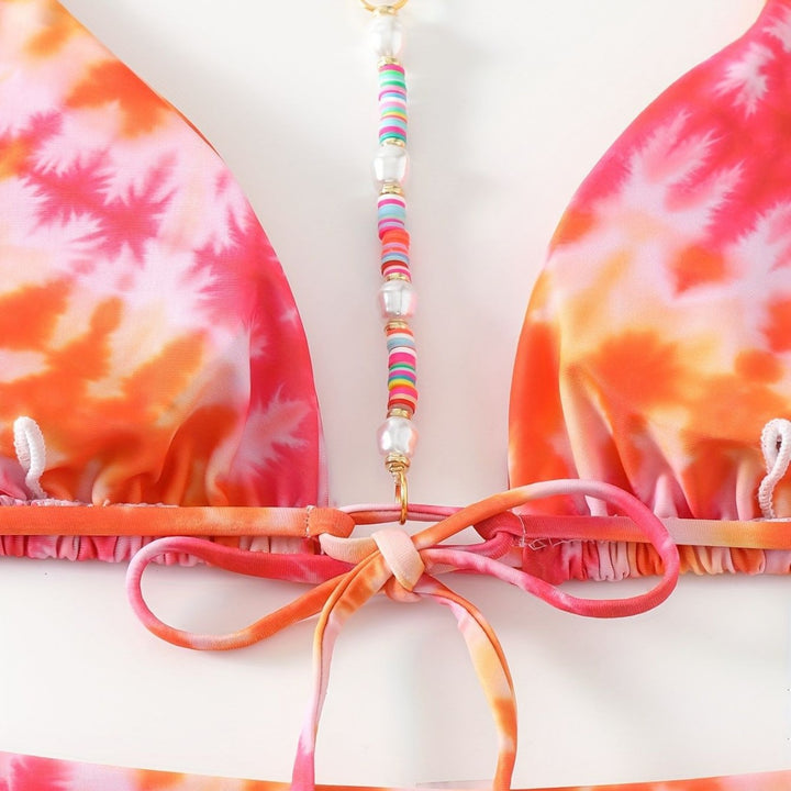 Women's Triangle Bikini with Fashionable Tie Design Mune Fashion