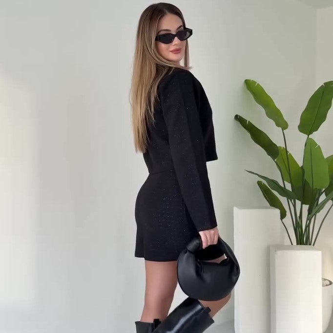 Mune | Down Tweed Short Jacket